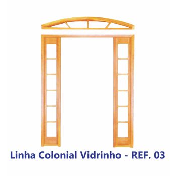 ADUELA ARCO COLONIAL VIDRO EM ANGELIM PEDRA MACOÇO REF. 03