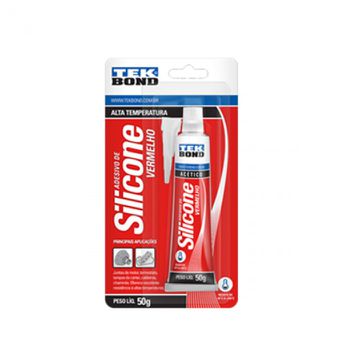 SILICONE 50GR ALTA TEMPERATURA VERMELHO TEK BOND