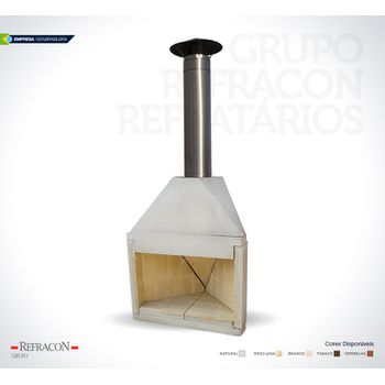 LAREIRA DE PAREDE/CANTO 0,92 REFRACON SEM TELA DE PROTEÇÃO
