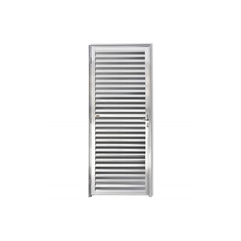 PORTA DE ALUMÍNIO PRATA VENEZIANA DIREITA 0,80X2,10 MUGITEC
