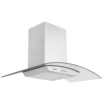 COIFA TRAMONTINA NEW VETRO EM AÇO INOX E VIDRO TEMPERADO 90CM 127V