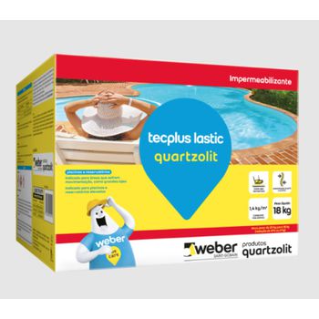 IMPERMEABILIZANTE TEC PLUS LASTIC 18KG PARA PISCINAS QUARTZOLIT