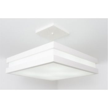 PENDENTE BRANCO ACRÍLICO CENTRAL L6 E-27 50X50CM ANCORA 145