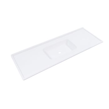 PIA DE MÁRMORE SINTÉTICO 1,00 METRO BRANCO DECORALITA