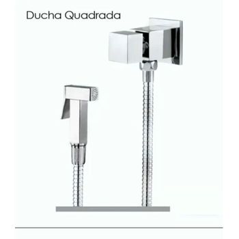 DUCHA HIGIÊNICA QUADRADA GATILHO METAL ACABAMENTO C-80 1/4 LGMETAIS 1895