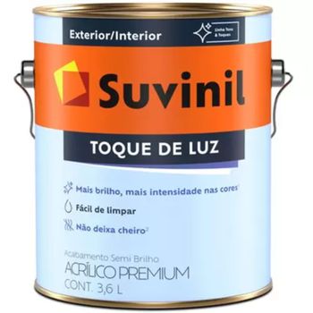 TINTA 3,6LT ACRÍLICA TOQUE DE LUZ SEMI-BRILHO BRANCO GELO SUVINIL