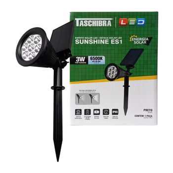 ESPETO JARDIM SOLAR SUNSHINE ES1 3W LED 6500K