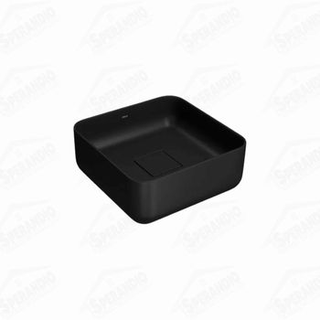 CUBA QUADRADA DE APOIO 40 CM ÉBANO FOSCO