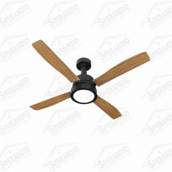 VENTILADOR 3 PÁS LED VINTAGE PRETO/AMADEIRADO C3V 6500K 127V VENTI-DELTA