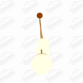 PENDENTE DREAMS BOLA E27 3 LUZES GOLD 15MM BRONZEARTE