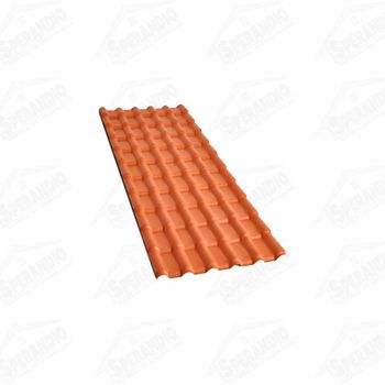 TELHA DE PVC COLONIAL TERRACOTA 2,30X0,86MT AFORT