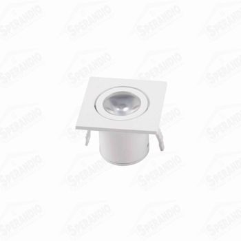 MINI SPOT LED EMBUTIR QUADRADO AURIGA 1W 3000K BRANCO ASTRALED