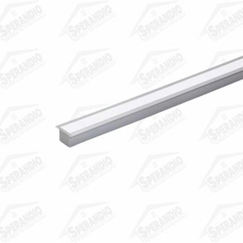 PERFIL DE ALUMINIO P/FITA LED 25X05MM EMBUTIR BRANCO 2 MT - VENTI DELTA