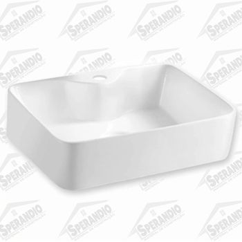 CUBA SOBREPOR RETANGULAR MARSELHA 49X38X13CM BRANCA - DVG DETALLI