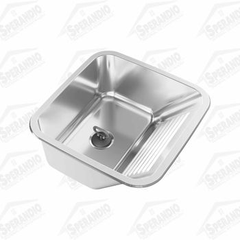 TANQUE INOX EMBUTIR 30LT POLIDO 55X45X21,5CM COM VALVULA - GHEULPLUS