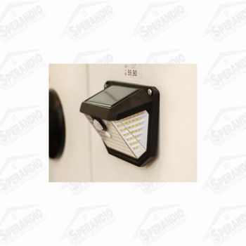 ARANDELA LED SOLAR 6000K PRETO ABS IP65 M3 - LUCLAIR
