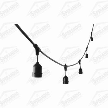 VARAL DE LUZ CONJ.HANG HIMMEL IP65 E27 5M PRETO (SEM LAMP.) - BLUMENAU