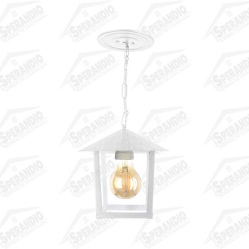 PENDENTE COLONIAL NINA QUAD.VID.LISO 1XE27 BRANCO BRILHANTE - BLUMENAU