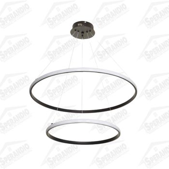 PENDENTE LED TIAKI 48W 3000K PRETO - ASTRALED