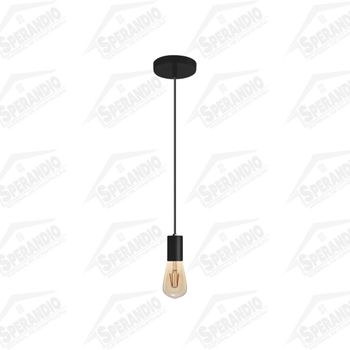PENDENTE VINTAGE ALUM. LISO CABO PP PRETO 1XE27 - 1,5M PRETO - BLUMENAU