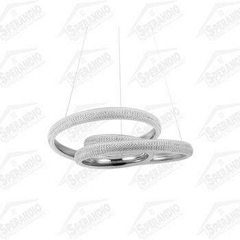 PENDENTE LED CRYSTAL ACRI.LYGUS PRATA 3000K AC110V-240V - LUCLAIR