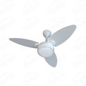 VENTILADOR TETO 3PA ELLUZ BRANCO/CINZA INVERTER BIVOLT C/CONTROLE - VENTISOL