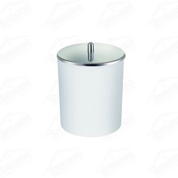 LIXEIRA 05 LTS BRANCA C/TAMPA INOX - ARTHI