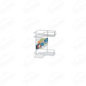 PRATELEIRA/CANTONEIRA DUPLA PREMIUM CROMADO - ARTHI