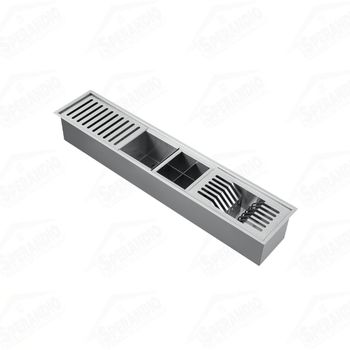 KIT CALHA UMIDA CANAL INOX 90CM - INOXSUL