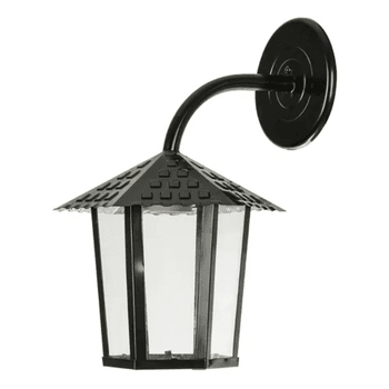 ARANDELA COLONIAL SEXT.1XE27 PRETO VIDRO LISO