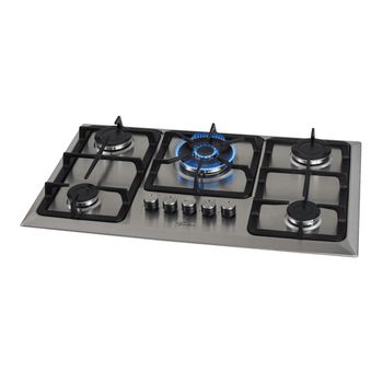 COOKTOP INOX 5 BOCAS TRIPLA CHAMA INFINITY COM TREMPE DE FERRO BIVOLT