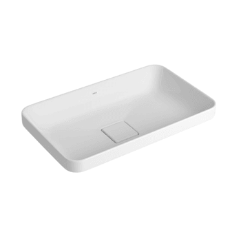 CUBA SOBREPOR SEMI-EMBUTIR RETANGULAR 50CM BRANCO