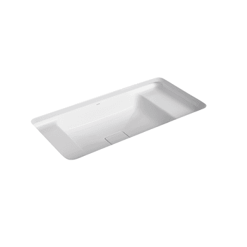 CUBA EMBUTIR RETANGULAR BRANCA C/MESA 60 CM