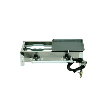 FOGAREIRO 02 BOCAS INOX PEQ.CHAPA 1/2 E004