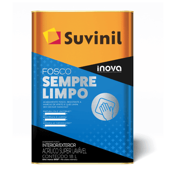 TINTA 16LT BASE SEMPRE LIMPO INOVA SUPERLAVAVEL FOSCO COMPLETO A2