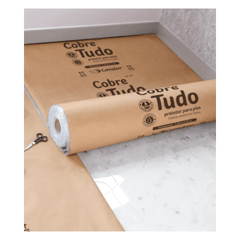 1089 COBRE TUDO PROTETOR P/PISO PAPEL KRAFT+PLÁSTICO BOLHA IMPERMEAVEL 1,20MT