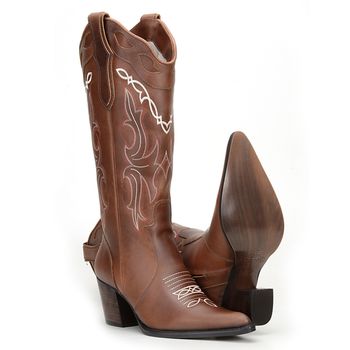 Bota Country Feminina Capelli Boots Mustang Pinhão - Store Country