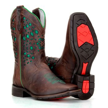 Bota Texana Feminina Capelli Boots Fóssil Café - Store Country