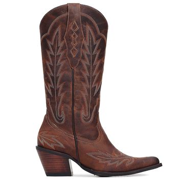 Bota Country Feminina Vimar Boots 10223 Fossil Castanho - Store Country