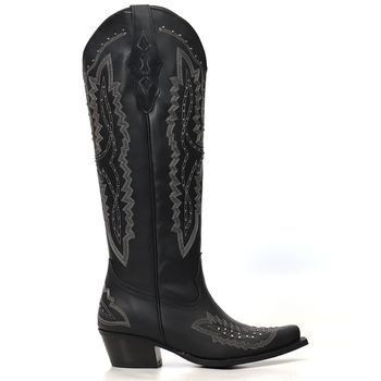 Bota Country Feminina Vimar Boots 10243 Fóssil Preto - Store Country