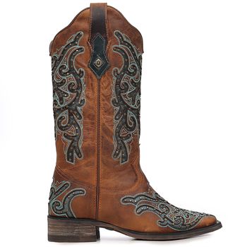 Bota Western Feminina Vimar Boots 13258 Fóssil Caramelo - Store Country