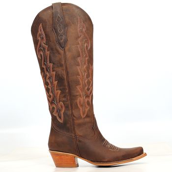 Bota Country Feminina Vimar Boots 10239 Fóssil Castanho - Store Country