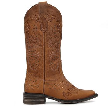 Bota Western Feminina Vimar Boots 13024 Fossil Caramelo - Store Country
