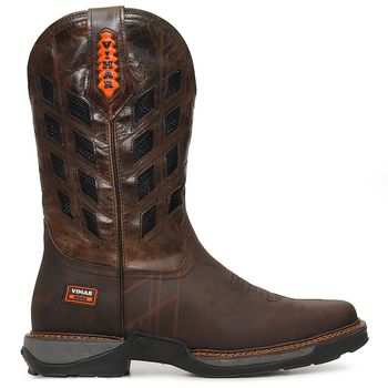 Bota Texana Masculina Country Vimar Boots 81402 Couro Café - Store Country