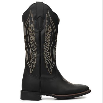 Bota Texana Feminina Bulls Horse 50022 Fóssil Preto - Store Country