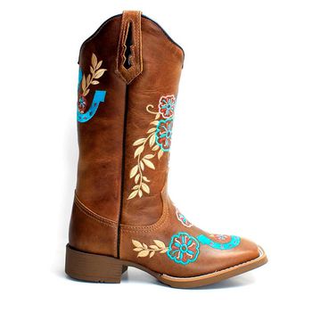 Bota Texana Feminina 1788 Crazy Horse Castanho - Store Country