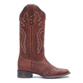 Bota Texana Feminina Vimar Boots 13131 Fóssil Sella - Store Country