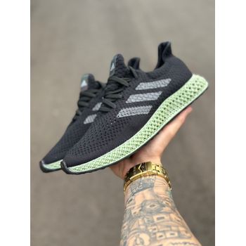 TENIS AD 4D FUTURECRAFT PRETO/VERDE - 4D-07 - TCHUCO STORE - GRANDES MARCAS