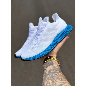 TENIS AD 4D FUTURECRAFT BRANCO/AZUL - 4D-3 - TCHUCO STORE - GRANDES MARCAS