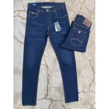 CALÇA JEANS AZUL ESCURA BASICA ARMANI SUPER SLIN L... - TCHUCO STORE - GRANDES MARCAS